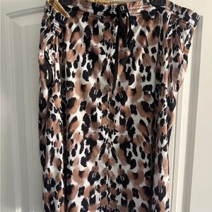 Chic Animal Print Midi Skirt